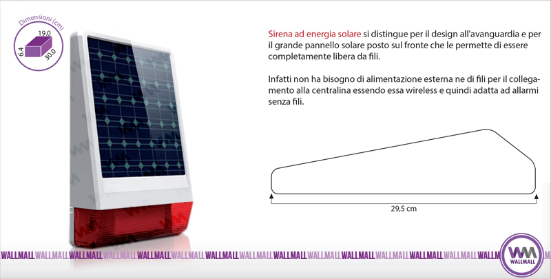 Sirena solare wireless
