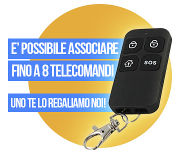Telecomando sos in omaggio fino a 4 telecomandi associabili