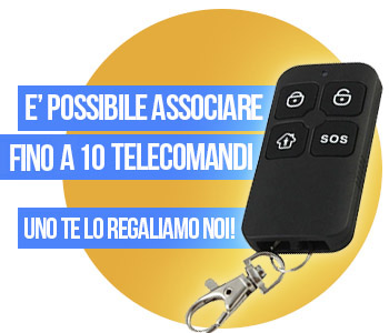 Telecomando sos in omaggio fino a 10 telecomandi associabili